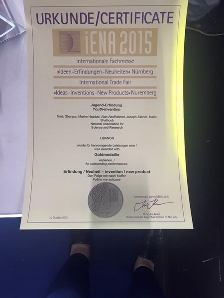 INEA 2015 awards Gold Medal and 2 prizes to young Lebanese team.